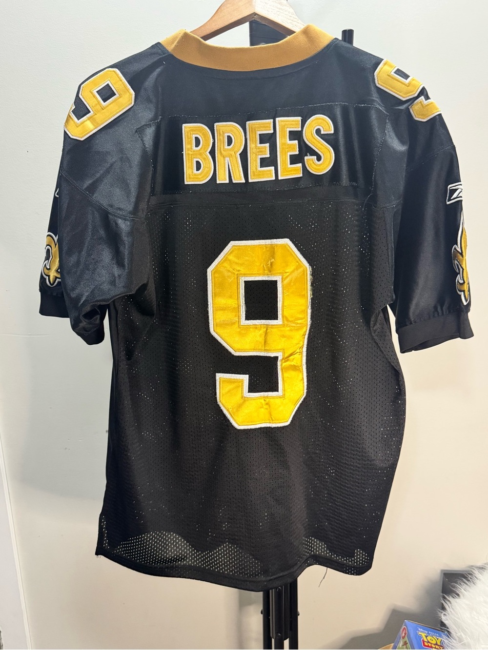 Drew Brees #9 New Orleans Saints NFL Football Black Jersey Men’s Reebok Sz 48